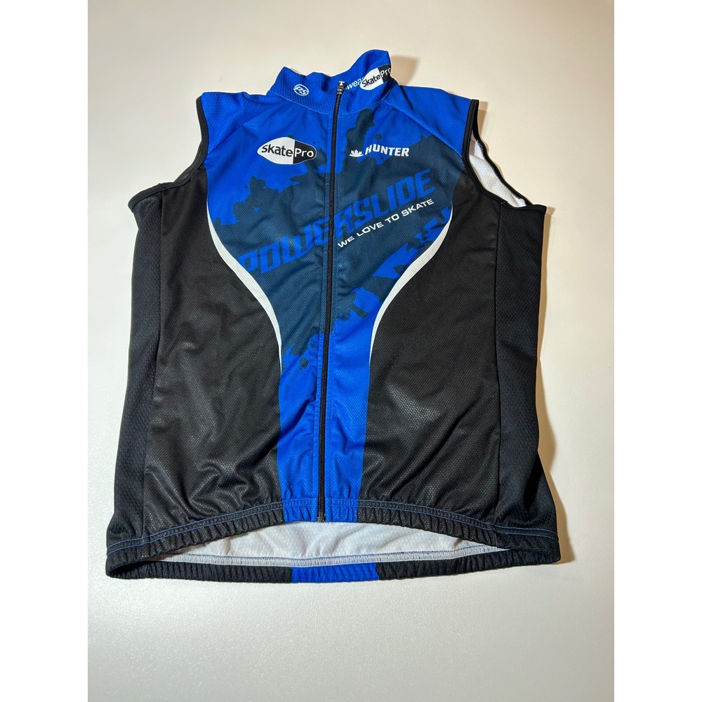 Bioracer Cycling Vest Men's Size M Blue Black Powerslide SkatePro Speedwear